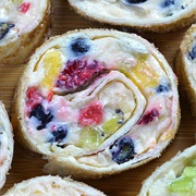 Cheesecake Fruit Salad Roll Ups