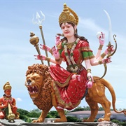 Maa Vaishno Devi Statue, Vrindavan, India