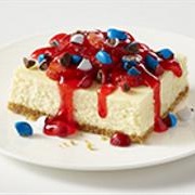 Red, White and Blue M&M's Strawberry Cheesecake Bars