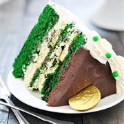 Green Velvet Cheesecake Cake