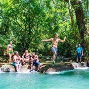 Swim in Mayfield Falls, Jamaica