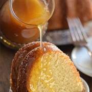 Vanilla Cake Soaked in Almond Liqueur