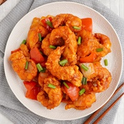 Butterfly King Prawn With Sweet and Sour Sauce