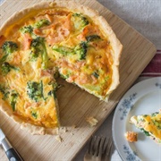 Smoked Salmon and Broccoli Quiche