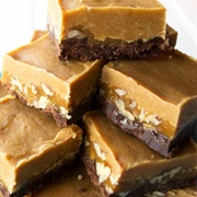 Layered Chocolate Peanut Butter Turtle Fudge