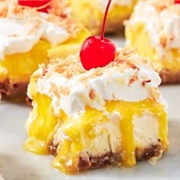 Piña Colada Cheesecake Bars
