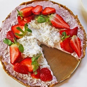No Bake Strawberry Coconut Pie