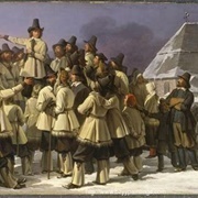 King Gustav I Vasa of Sweden Addressing Men From Dalarna in Mora (Johan Gustaf Sandberg)