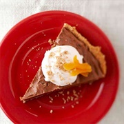 Chocolate Amaretto Apricot Crunch Pie