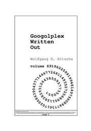 Googolplex Written Out (Wolfgang H Nitsche)