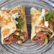 Egg and Salmon Wrap