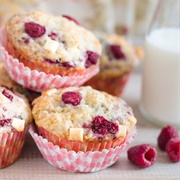 Raspberry White Chocolate Muffin