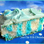 Blue Raspberry Poke Cake