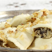 Sauerkraut and Mushroom Pierogi
