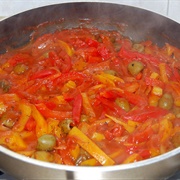Bell Pepper and Olives Stew