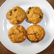 Vegan Carrot and Walnut Muffins With Raisins