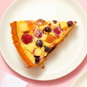 Peach-Berry Sour Cream Pie