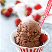 Chocolate Strawberry Ice Cream