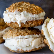 Oatmeal Cookie Ice Cream Sandwich
