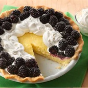 Coconut Cream and Blackberry Pie