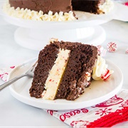 Chocolate Peppermint Cheesecake Layer Cake