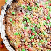 M&M's Magic Cookie Bar Pie