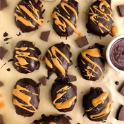 Vegan Dark Chocolate Peanut Butter Pumpkin Candies
