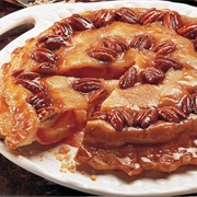 Upside Down Plum Pecan Pie