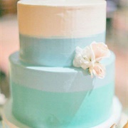 Blue Green Ombre Cake