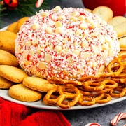 White Chocolate Peppermint Cheesecake Ball