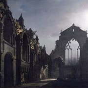 Ruins of the Holyrood Chapel by Moonlight (Louis Daguerre)