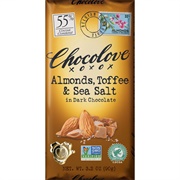 Chocolove Almonds, Toffee & Sea Salt in Dark Chocolate