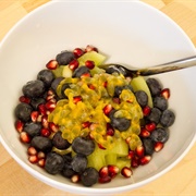 Blueberry and Kiwi Salad With Pomegranate and Passion Fruit
