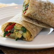 Egg, Zucchini, Bell Peppers, Onion Wrap
