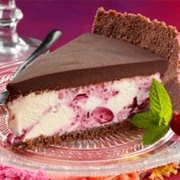 Chocolate Cranberry Ice Cream Pie