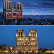 The Cathedral in the Hunchback of Notre Dame / Notre Dame Cathedral in Paris