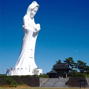 Aizu Jibo Dai-Kannon, Aizuwakamatsu, Fukushima, Japan