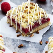 White Chocolate Raspberry Pie Crumb Bars