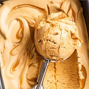 Ice Cream With Dulce De Leche Sauce