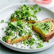 Avocado Toast With Hummus
