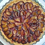 Plum, Almond & Hazelnut Frangipane Tart