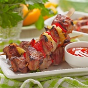 Hawaiian Grilled Pork Kebabs