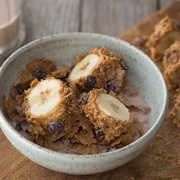 Raisin Bran Crusted Peanut Butter Banana