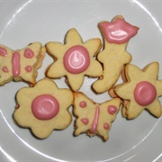 Vegan Cookies With Strawberry Quince Jam and Strawberry Cheesecake Frosting