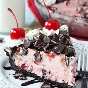 Chocolate Cherry Ice Cream Pie