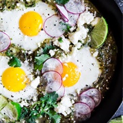 Salsa Verde Baked Eggs