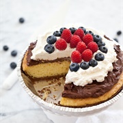 Birthday Cake Pie With Chocolate Mousse