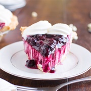 White Chocolate Blueberry Cream Pie