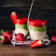 Banana Kiwi and Strawberry Smoothie