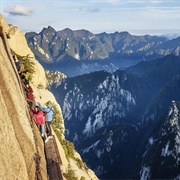 Hiking the Wooden Planks of Mount Huashan, China